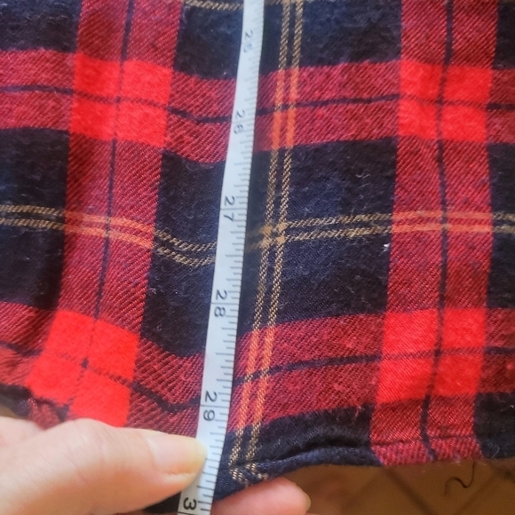 Fenomenon Red Plaid Holiday Ruffled Long Sleeve Sz. 3X Blouse Tunic - Picture 10 of 10